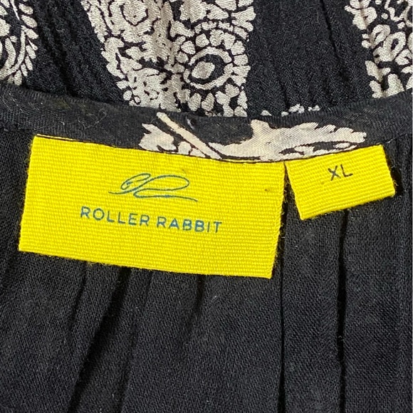 Roller Rabbit Clinton Clemente Dress in Black Paisley Sz XL - Picture 15 of 16